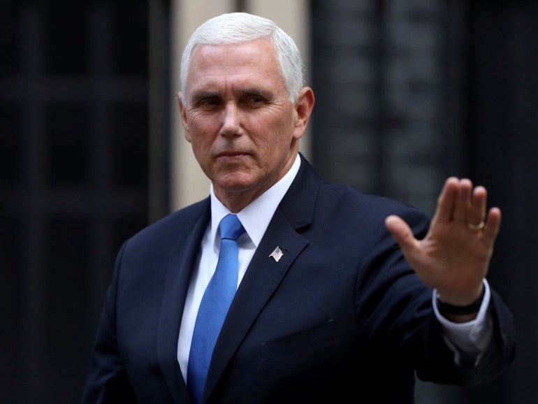 U.S. Vice President Mike Pence leaves Downing Street in London, Britain September 5, 2019. REUTERS/Simon Dawson