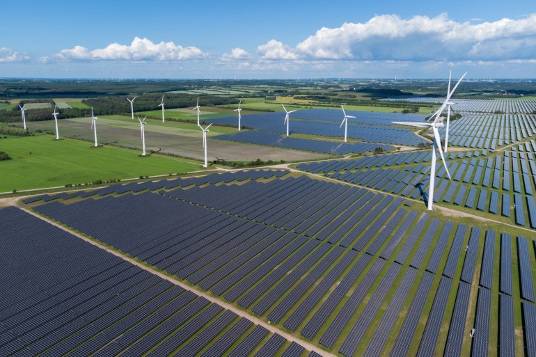 One of the largest solar Parks in northern Europa near Holstebro in Denmark; Shutterstock ID 2170384597; purchase_order: aljazeera ; job: ; client: ; other: