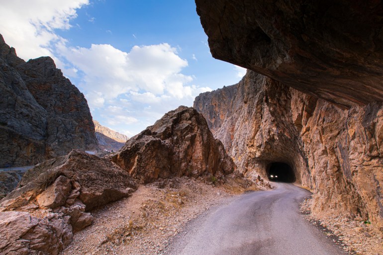 View of impassable cliffs of Erzincan, Kemaliye Stone Road and Dark Canyon.; Shutterstock ID 2060711438; purchase_order: AJA; job: ; client: ; other: