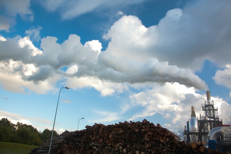 Dirty smoke on the sky, ecology problems