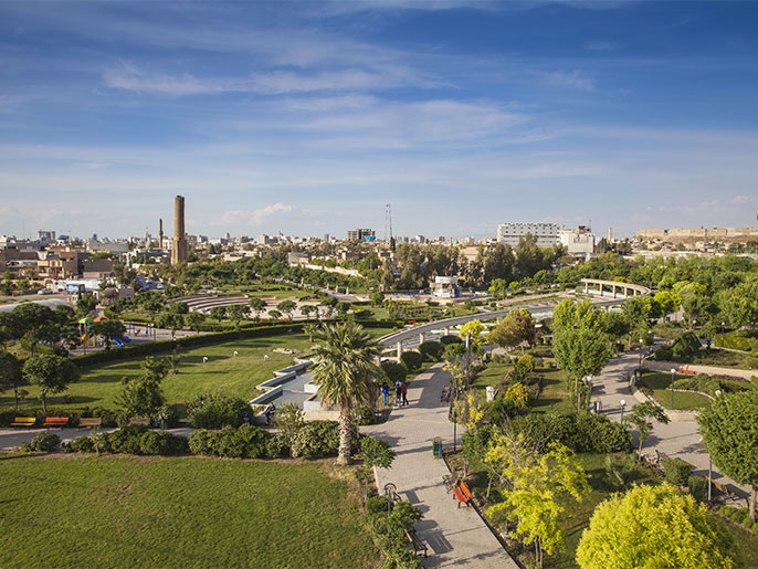 كردستان العراق - Aerial view of Minare Park, Erbil, Kurdistan, Iraq, - الموسوعة