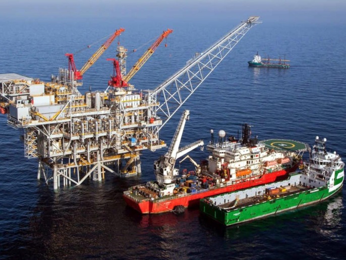 An undated handout picture provided by Albatross Aerial photography on 31 March 2013 shows an aeriel view of the Israeli gas rig 'Tamar' which is located about 90 km off the Israeli coast. After more than four years of drilling the flow of natural gas from the Tamar gas field has begun. According to estimates there are 270 billion cubic meters of natural gas at the Tamar field. EPA/ALBATROSS AERIAL PHOTGRAPHY