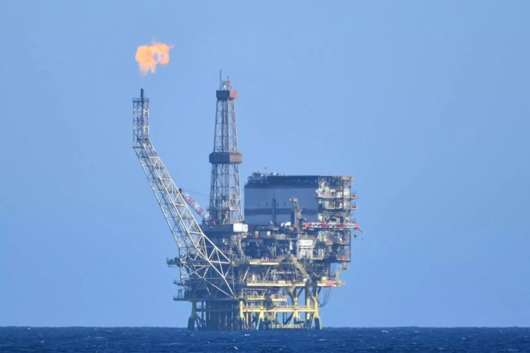 LIBYA, SPAIN - FEBRUARY 25: An oil and gas platform off the coast of Libya in the Central Mediterranean in the area of Bahr Essalam Gas Field and Bouri Oilfield, February 25, 2022, Libya. These Natural Gas platforms connect the energy supply from the coast of Libya and the island of Sicily in Italy. Under agreements with the Italian government, they were inaugurated in 2004 by Gadafi and Berlusconi and will be essential for the transit of gas from North Africa and Europe, due to the possible cut in Russian gas supplies because of the war in Ukraine. (Photo By Antonio Sempere/Europa Press via Getty Images)