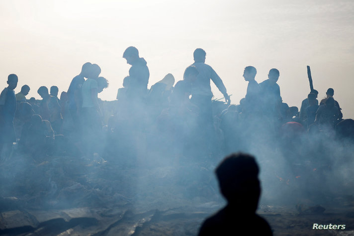 Aftermath of an Israeli strike on an area designated for displaced people, in Rafah in the southern Gaza Strip