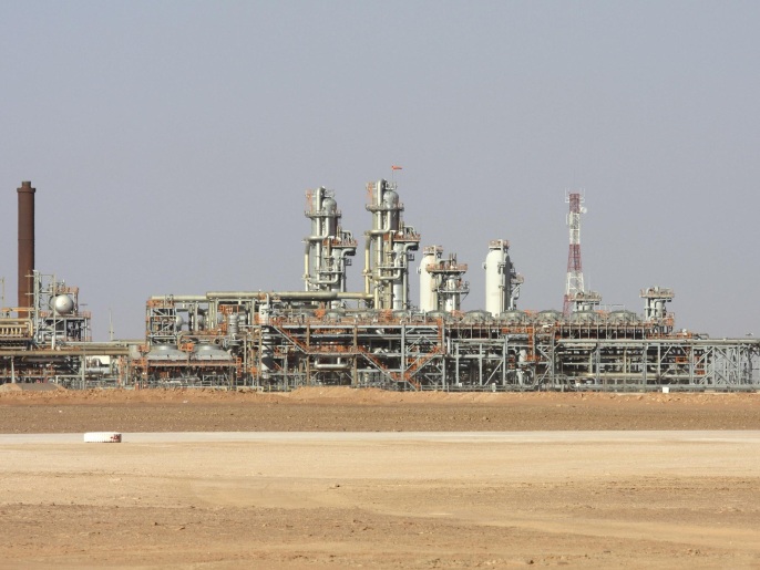 FILE - This Sunday, Dec. 14, 2008 file picture shows the Krechba gas plant on the In Salah gas field in Algeria's Sahara Desert, some 1,200 kilometers (720 miles) south of the capital, Algiers, Algeria. An Algerian local official said unidentified assailants fired homemade rocket launchers around 6 am at the Krechba gas facility, jointly operated with foreign companies and overseen by Algerian state-run gas company Sonatrach. (AP Photo/Alfred de Montesquiou, File)